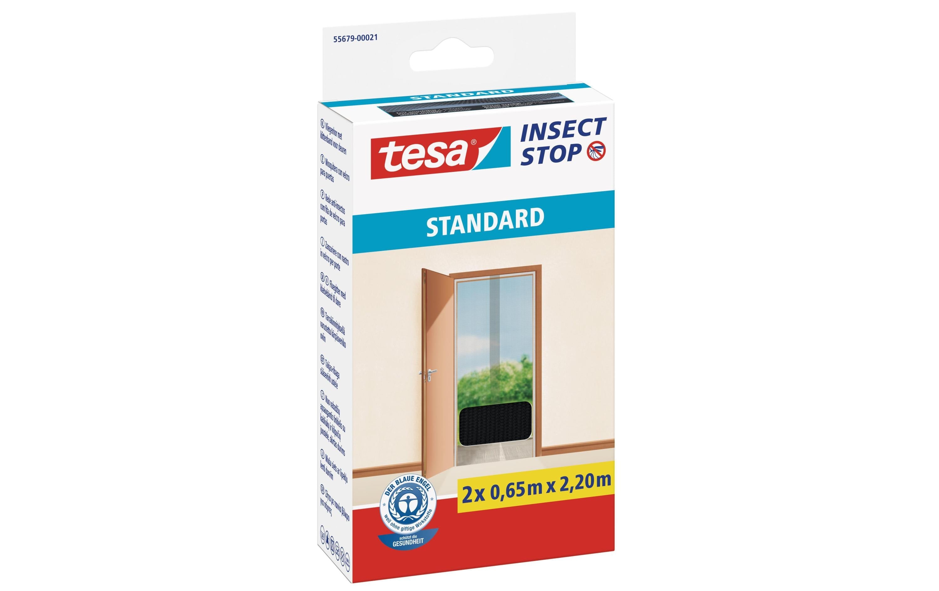 Tesa Fliegengitter Tür anthrazit – Schutz vor Insekten, 120 cm x 220 cm Garteneinrichtung tesa