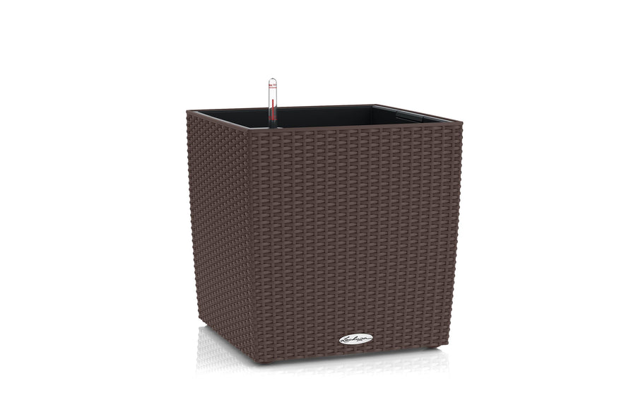 Lechuza Blumentopf Cube Cottage 50 cm Braun Kunststoff Garten & Outdoor > Pflanzen > Pflanzengefäße Lechuza