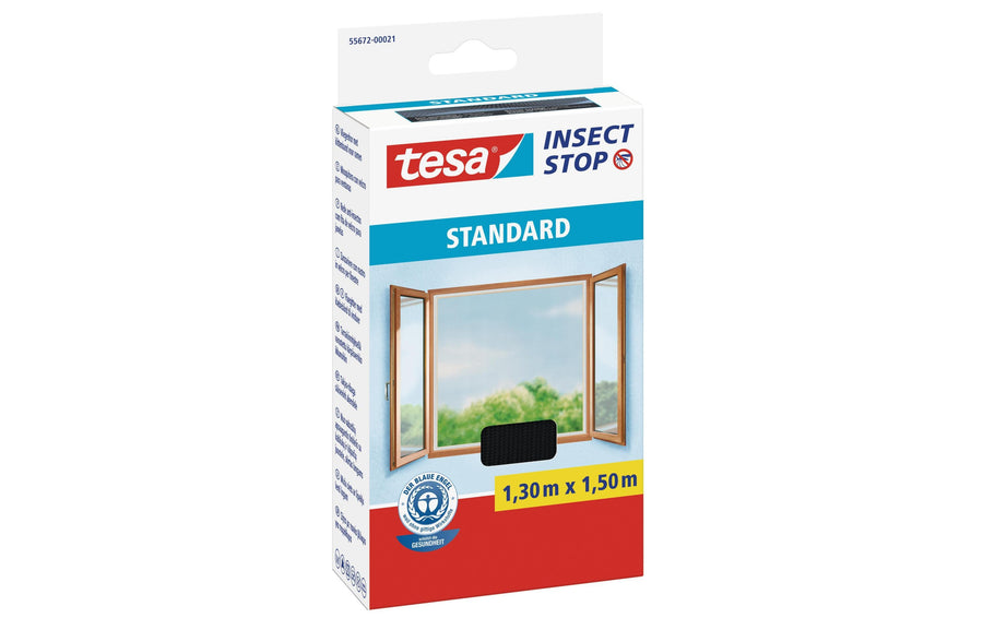 tesa Insect Stop Fliegengitter anthrazit 1,3 m x 1,5 m Garteneinrichtung tesa