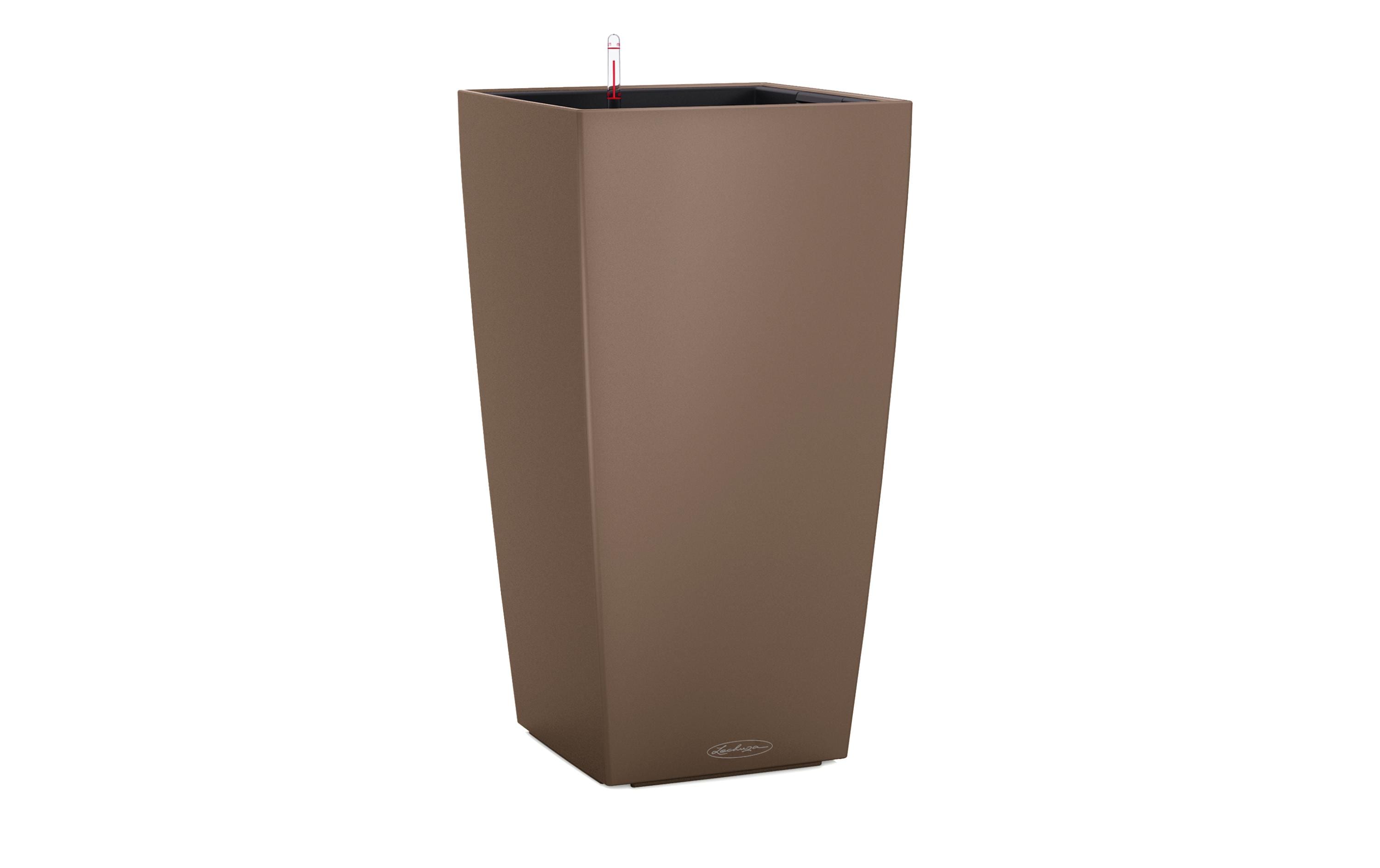 Lechuza Cubico Color Blumentopf Kunststoff Wetterfest Braun 30 cm Garten & Outdoor > Pflanzen > Pflanzengefäße Lechuza
