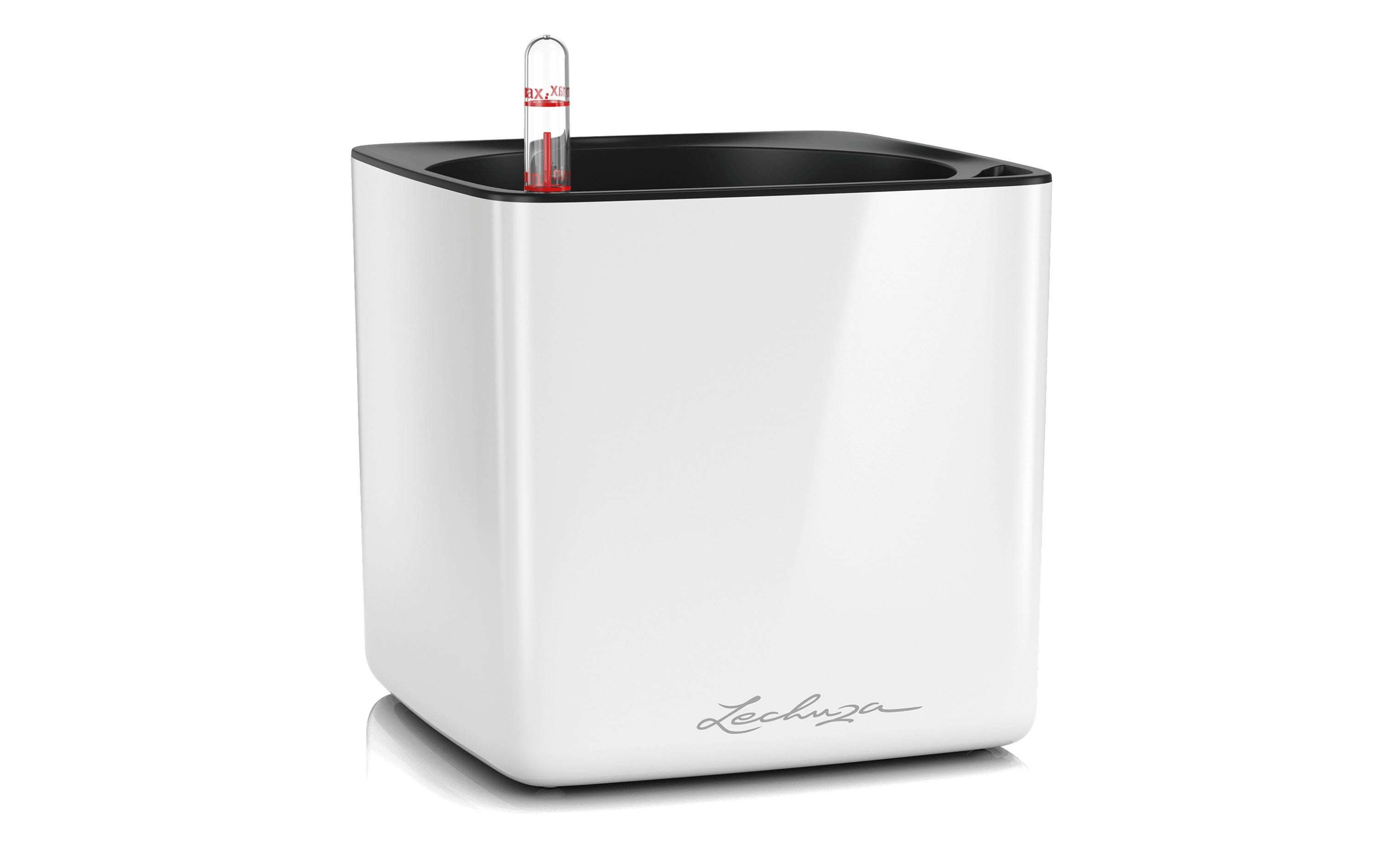 Lechuza CUBE Glossy Blumentopf Kunststoff Weiß 16 cm Garten & Outdoor > Pflanzen > Pflanzengefäße Lechuza