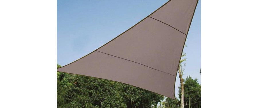 Perel Sonnensegel dreieck wasserabweisend braungrau 360 cm Garteneinrichtung Perel