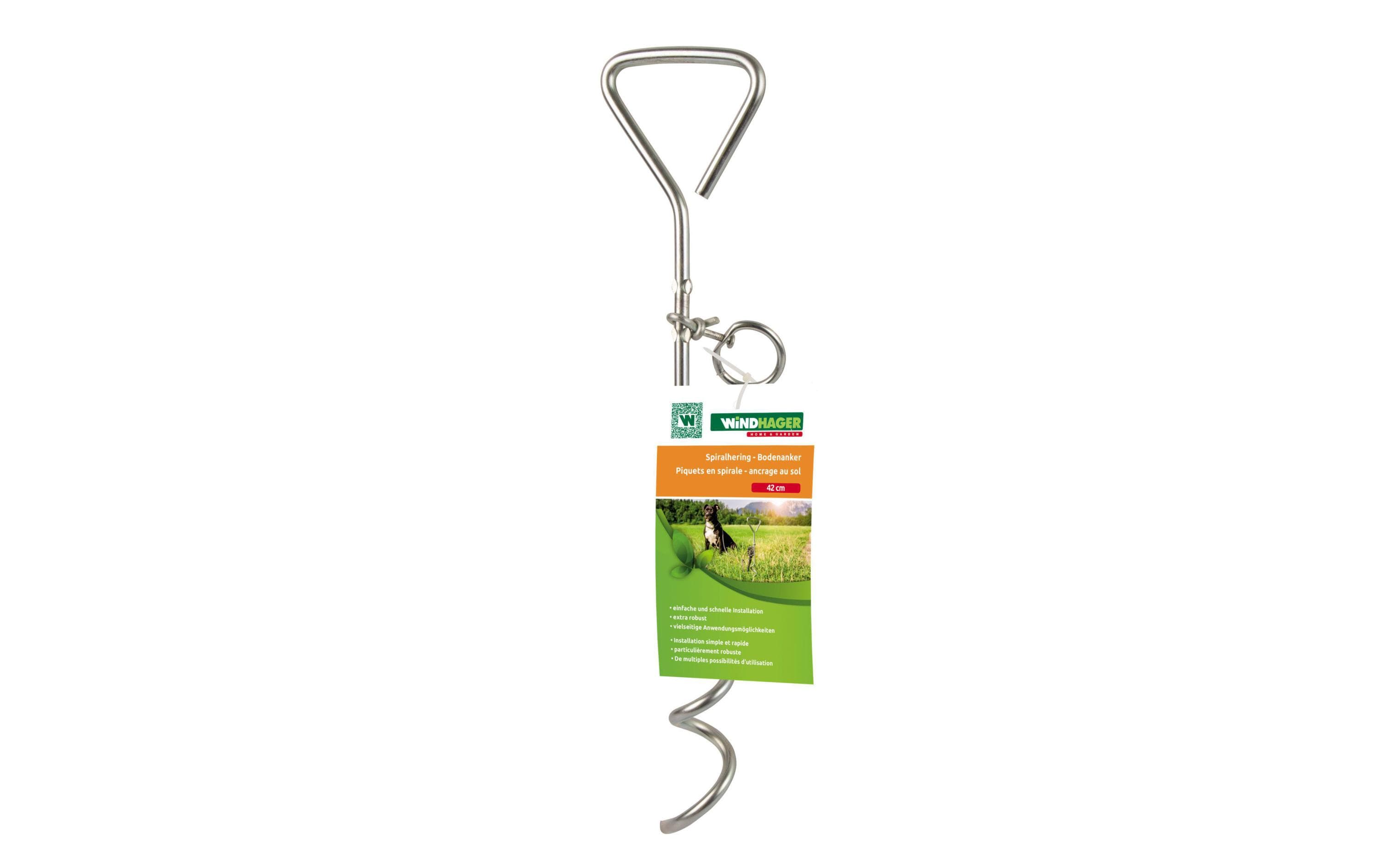 Windhager Spiral-Erd-Hering verzinkter Stahl 41 cm Garteneinrichtung Windhager