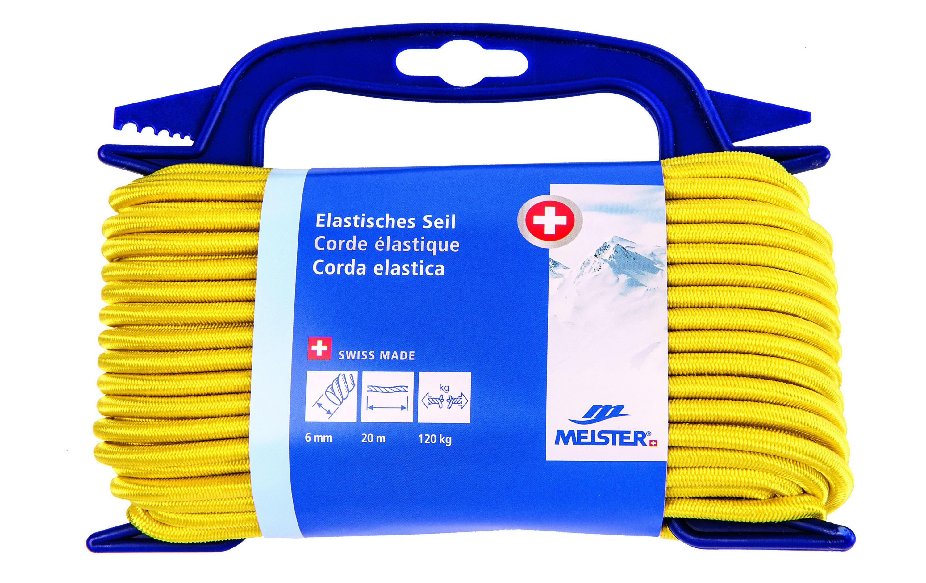 Meister Spannseil Gelb Gummi 6mm 20m - 120kg Tragkraft Sport & Freizeit > Freizeit > Zubehör Meister