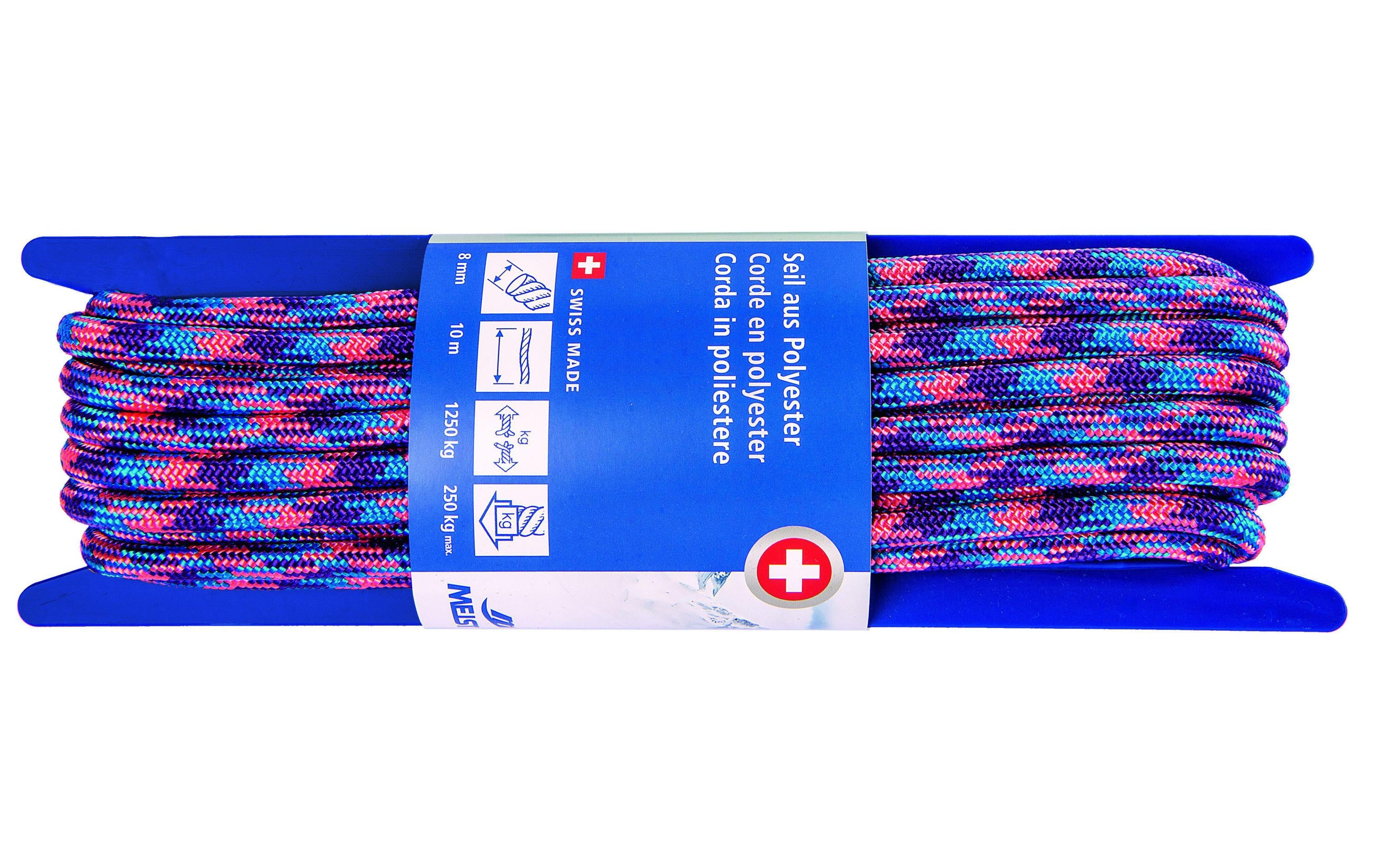 Meister Polyesterseil Ø 8 mm, 10 m, 1250 kg, Weiss-Rot