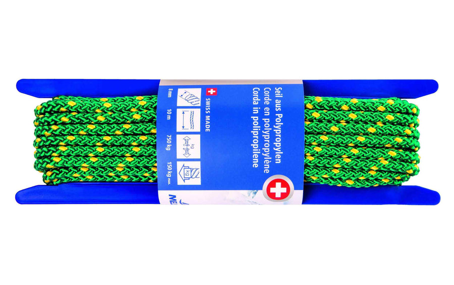 Meister Polypropylenseil Ø 8 mm, 10 m, 750 kg, Grün-Gelb