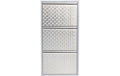Kare Schuhschrank Caruso 3er Silber