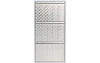 Kare Schuhschrank Caruso 3er Silber