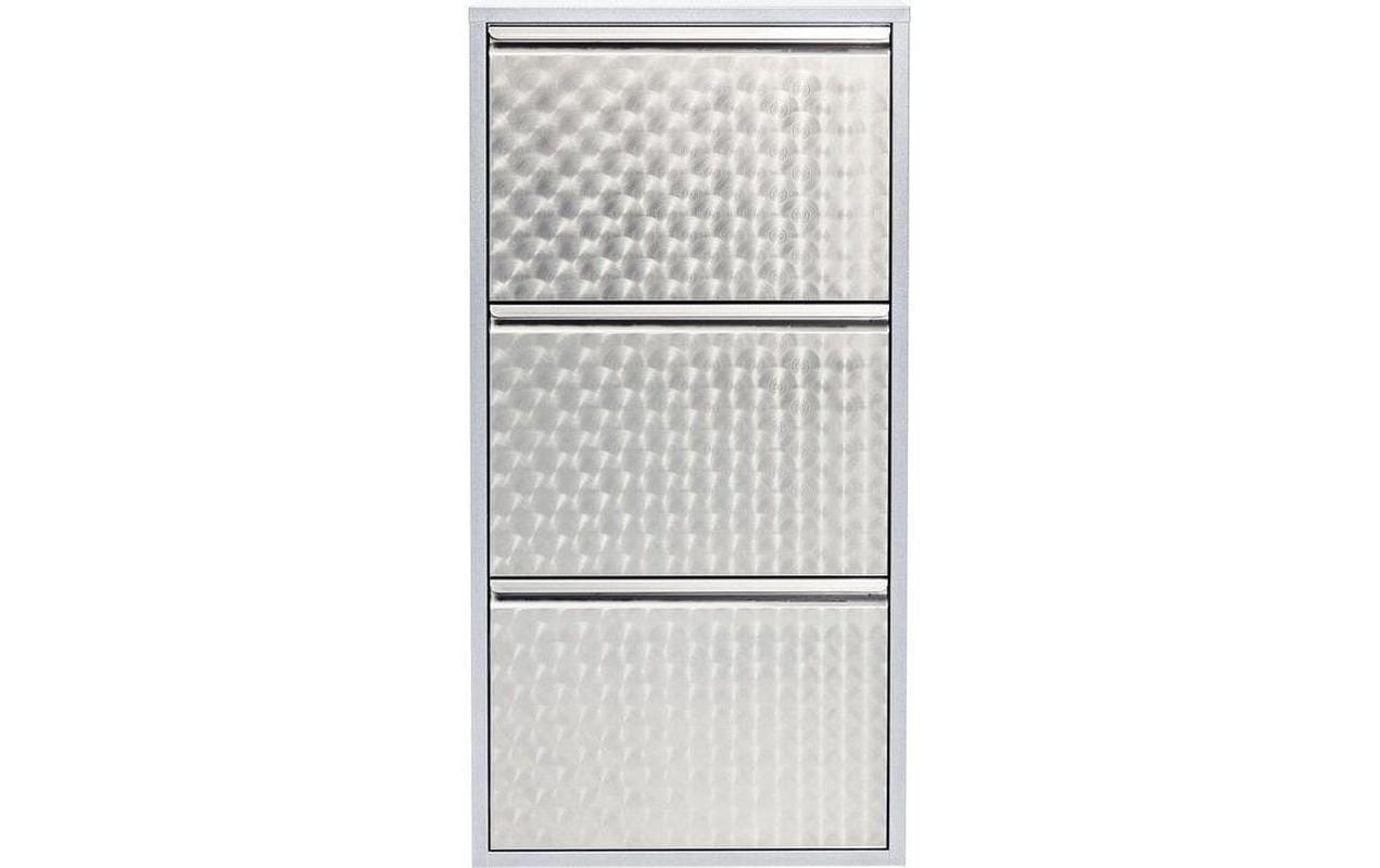 Kare Schuhschrank Caruso 3er Silber