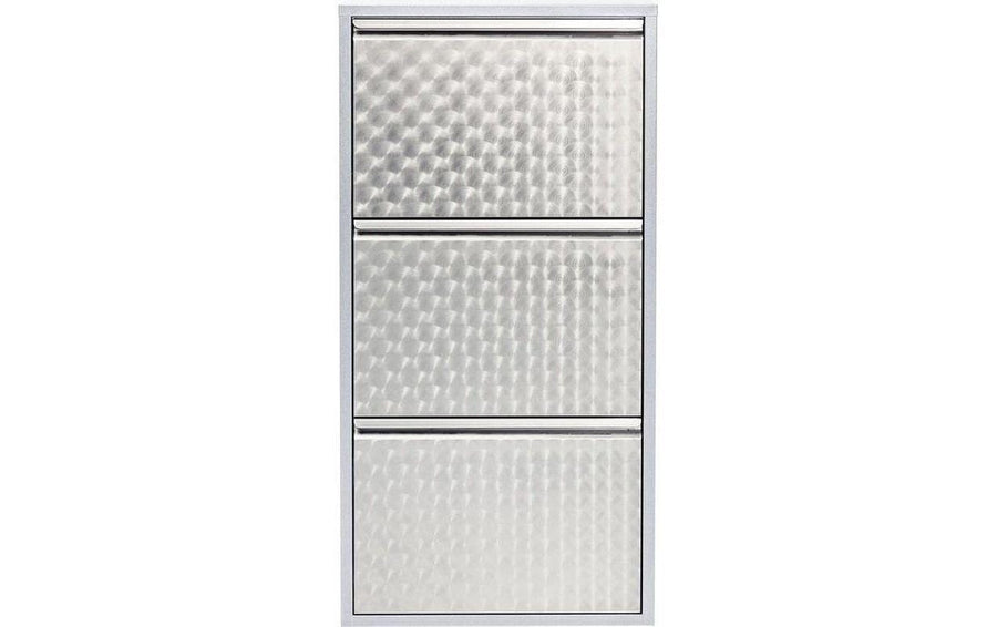 Kare Schuhschrank Caruso 3er Silber
