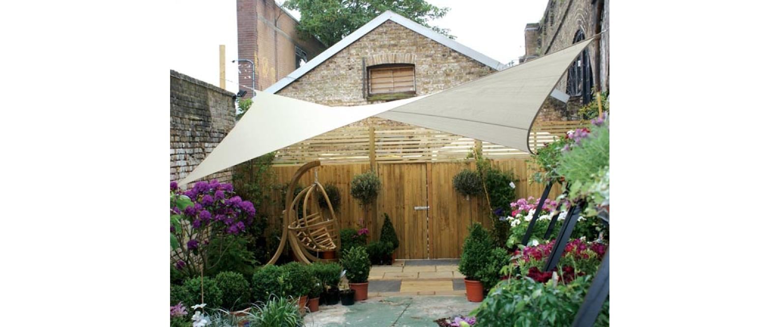 perel Sonnensegel quadrat wasserabweisend creme/beige 3,6m Garteneinrichtung Perel
