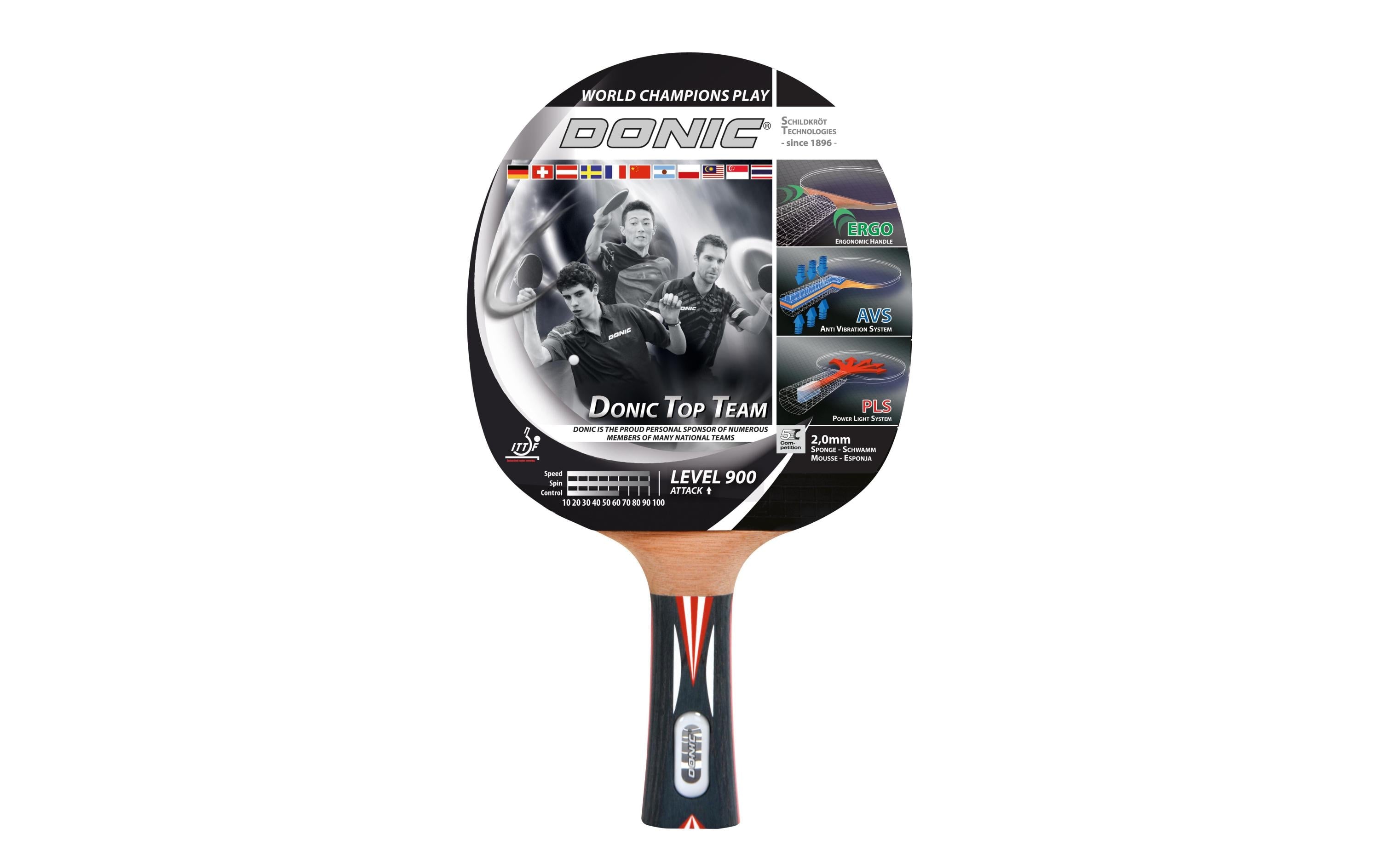 DONIC Schildkröt TT-Schläger Top Team 900 Schwammstärke: 2.0 mm