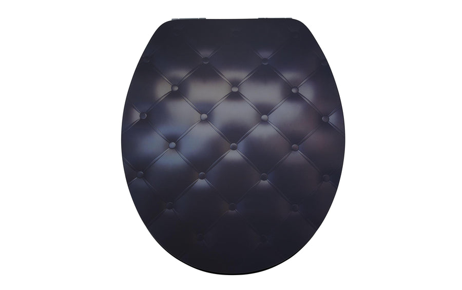 diaqua® Toilettensitz Lyon Black Sofa Absenkautomatik, Schwarz