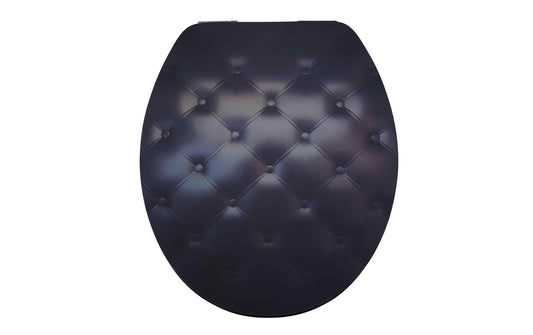 diaqua® Toilettensitz Lyon Black Sofa Absenkautomatik, Schwarz