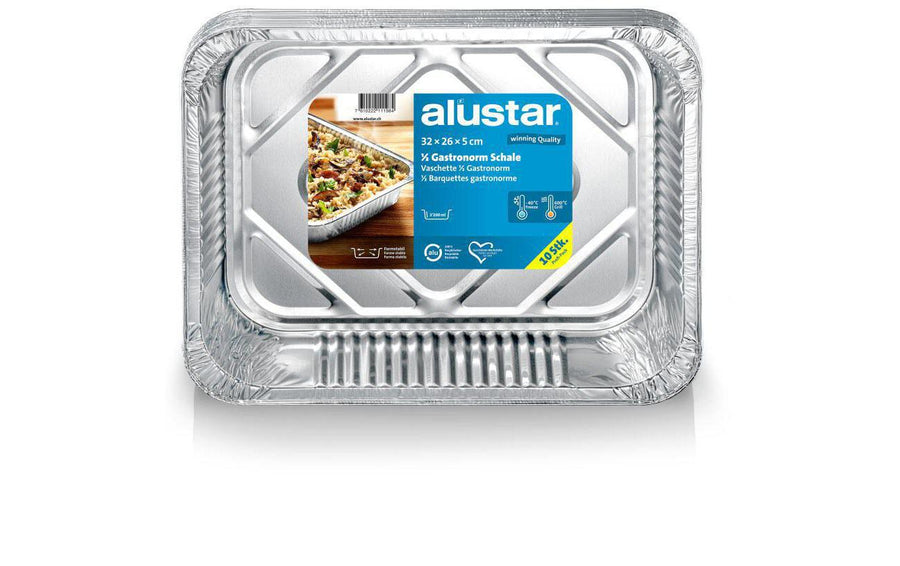 Alustar Aluminium Schale hitzebeständig 32x26 cm 10 Stück Grills & Feuerstellen Alustar