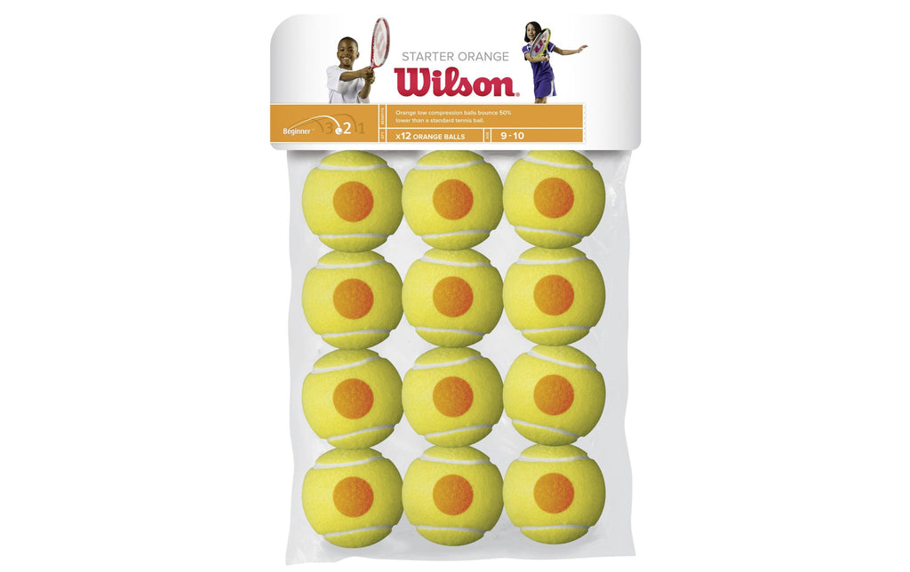 Wilson Tennis Bälle Starter 12er-Pack, orange