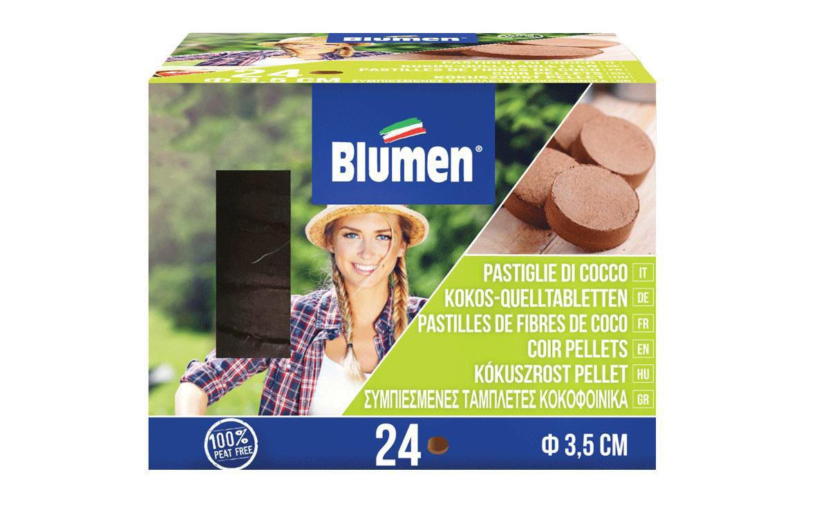 Blumen Quelltabletten Ø 35 mm ohne Netz, 24 Stück