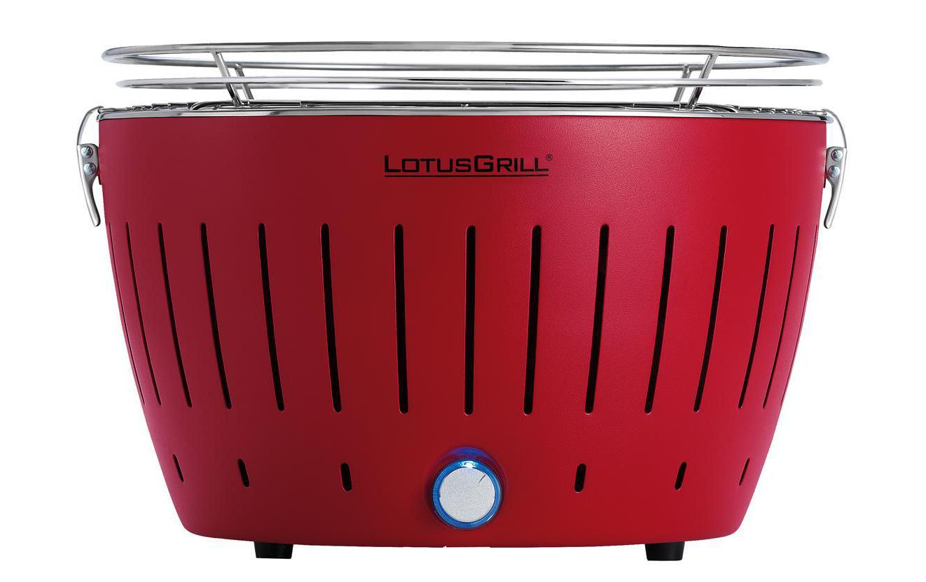 LotusGrill Tischgrill Rot mit USB Drehregler Ø 32 cm Grills & Feuerstellen LotusGrill