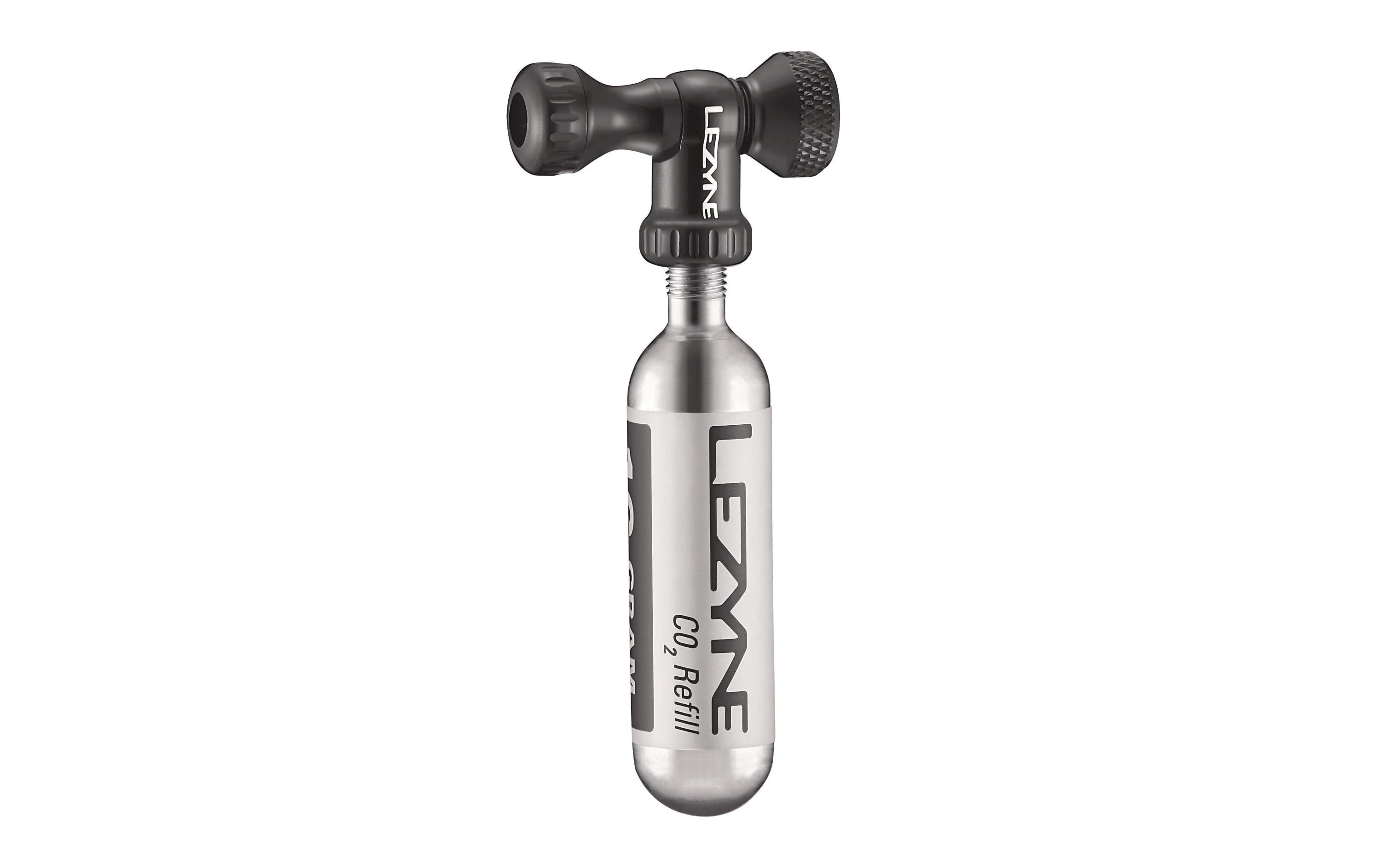Lezyne Control Drive 16g CO2 Black Farbe: schwarz, aus Stahl, mit Manometer