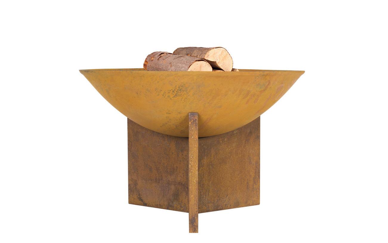La Hacienda Feuerschale Stahl Naturrost 38 cm Durchmesser 56 cm Grills & Feuerstellen La Hacienda