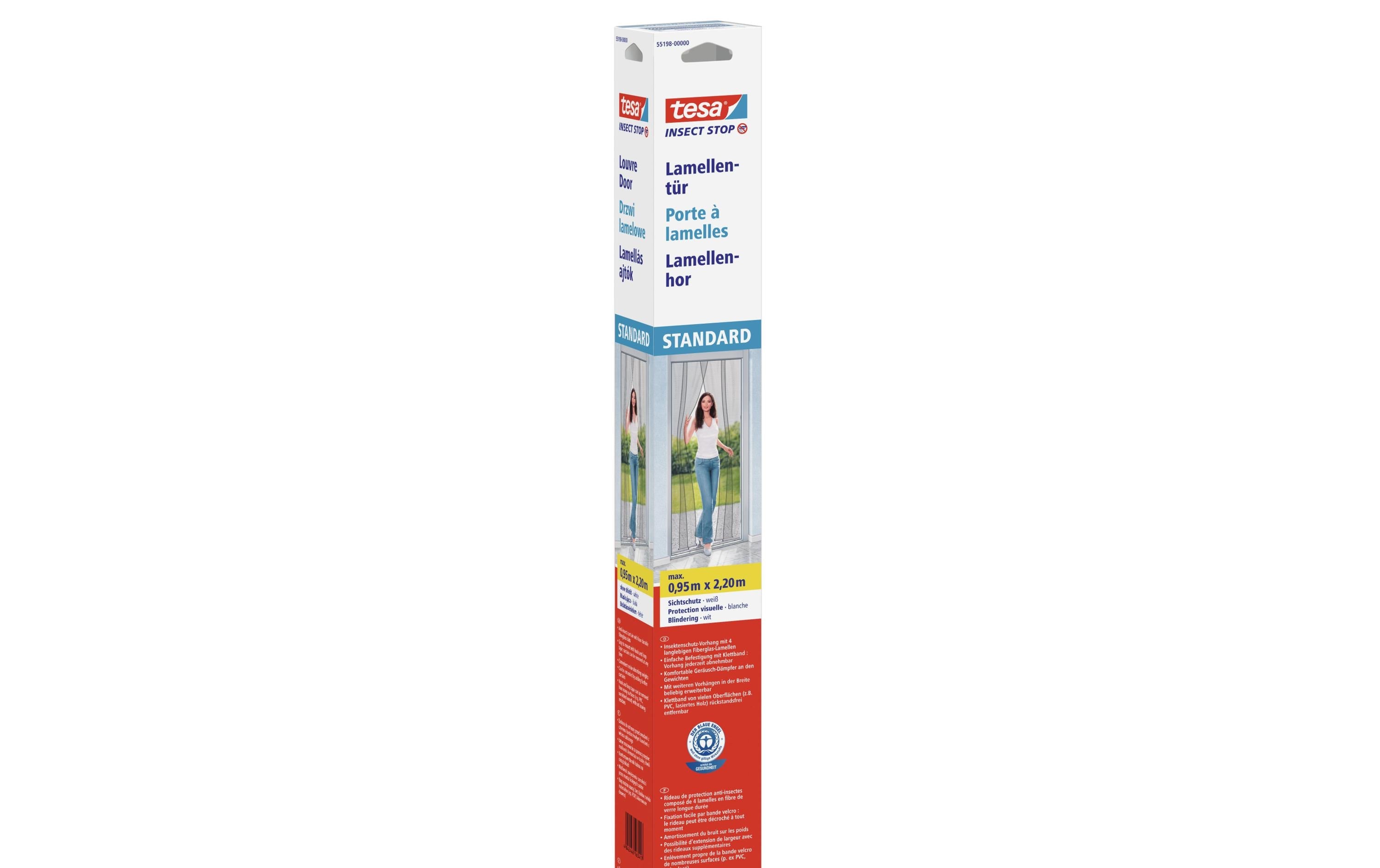 Tesa Insect Stop Lamellentür Fliegengitter weiß 95x220 cm Garteneinrichtung tesa