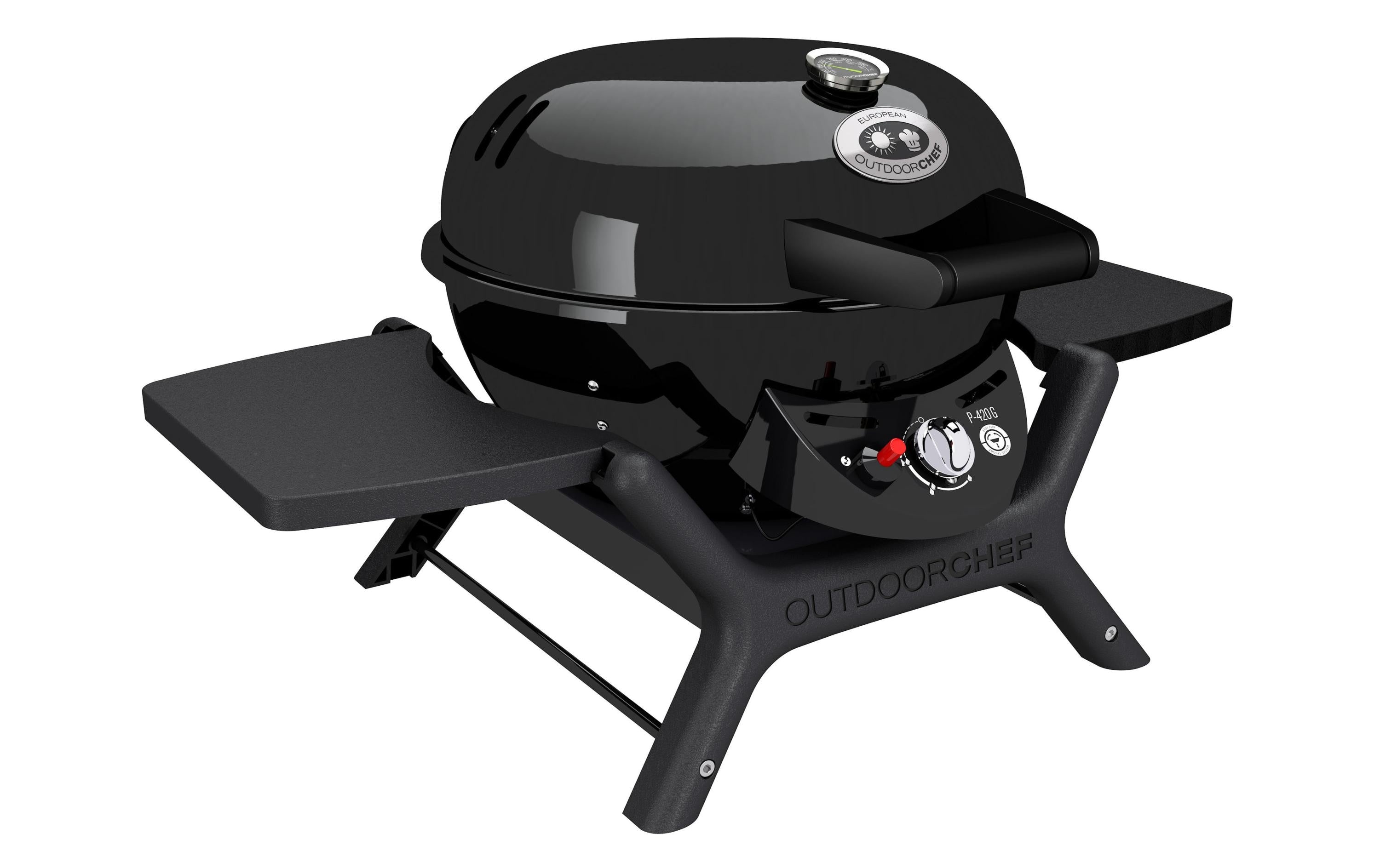 Outdoorchef Kugelgrill schwarz mit Thermometer und 39,5 cm Grillfläche Grills & Feuerstellen Outdoorchef