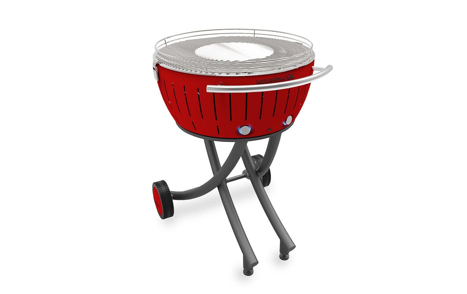 LotusGrill Holzkohlegrill feuerrot aus Stahl, Camping-Grill, 60 cm Grills & Feuerstellen LotusGrill
