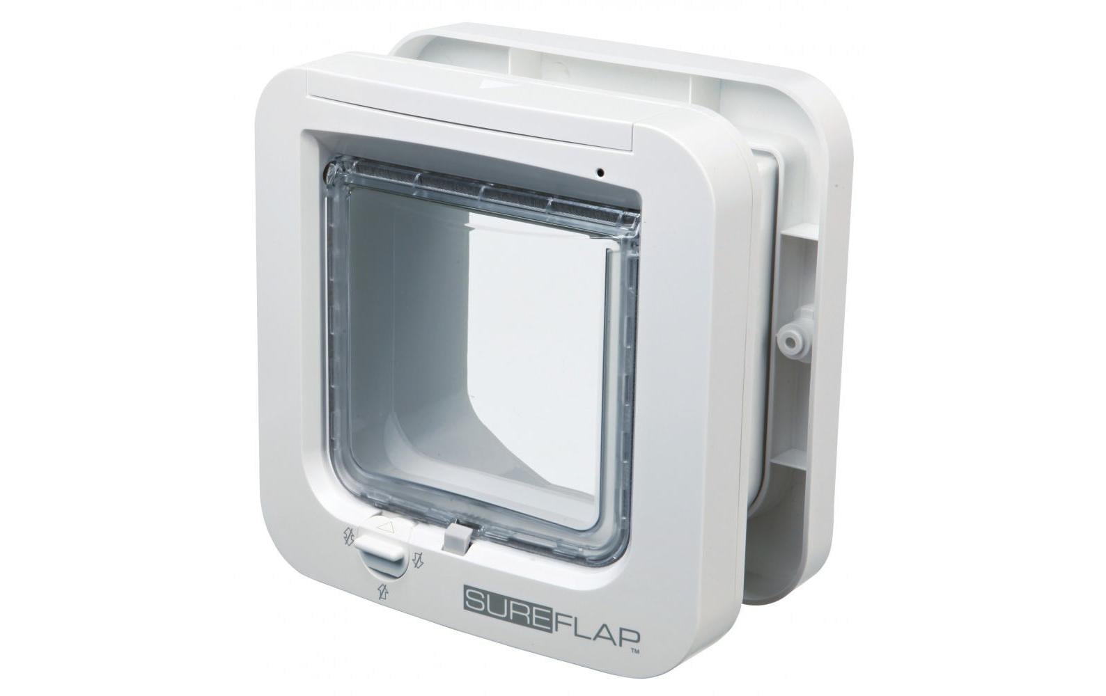SureFlap Mikrochip Freilauftür für Katzen mit Mikrochiperkennung, 21x21cm, weiss