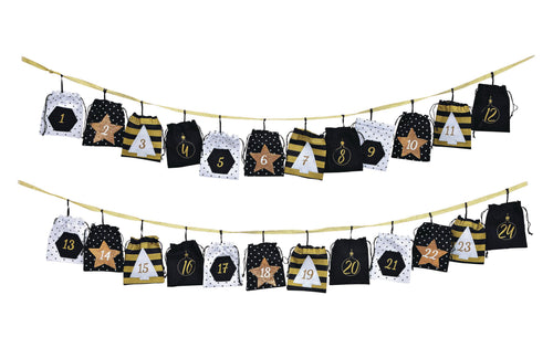G. Wurm Adventskalender 260 cm Taschen, Schwarz