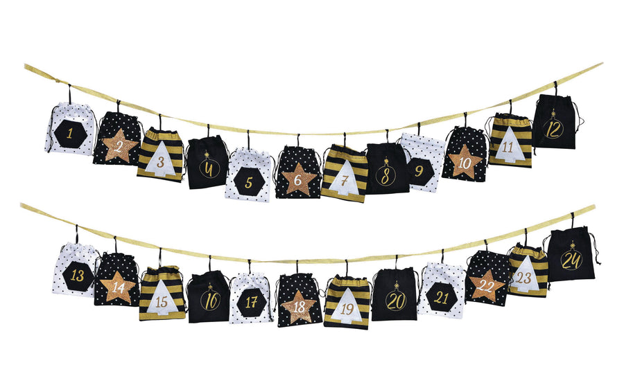 G. Wurm Adventskalender 260 cm Taschen, Schwarz