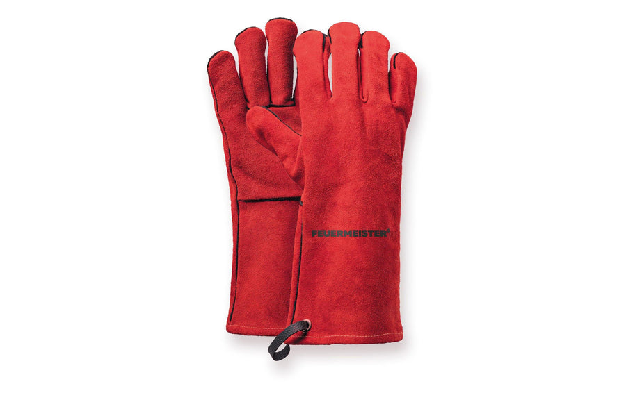 Feuermeister Lederhandschuhe Spaltleder Rot Größe 12 Grills & Feuerstellen Feuermeister