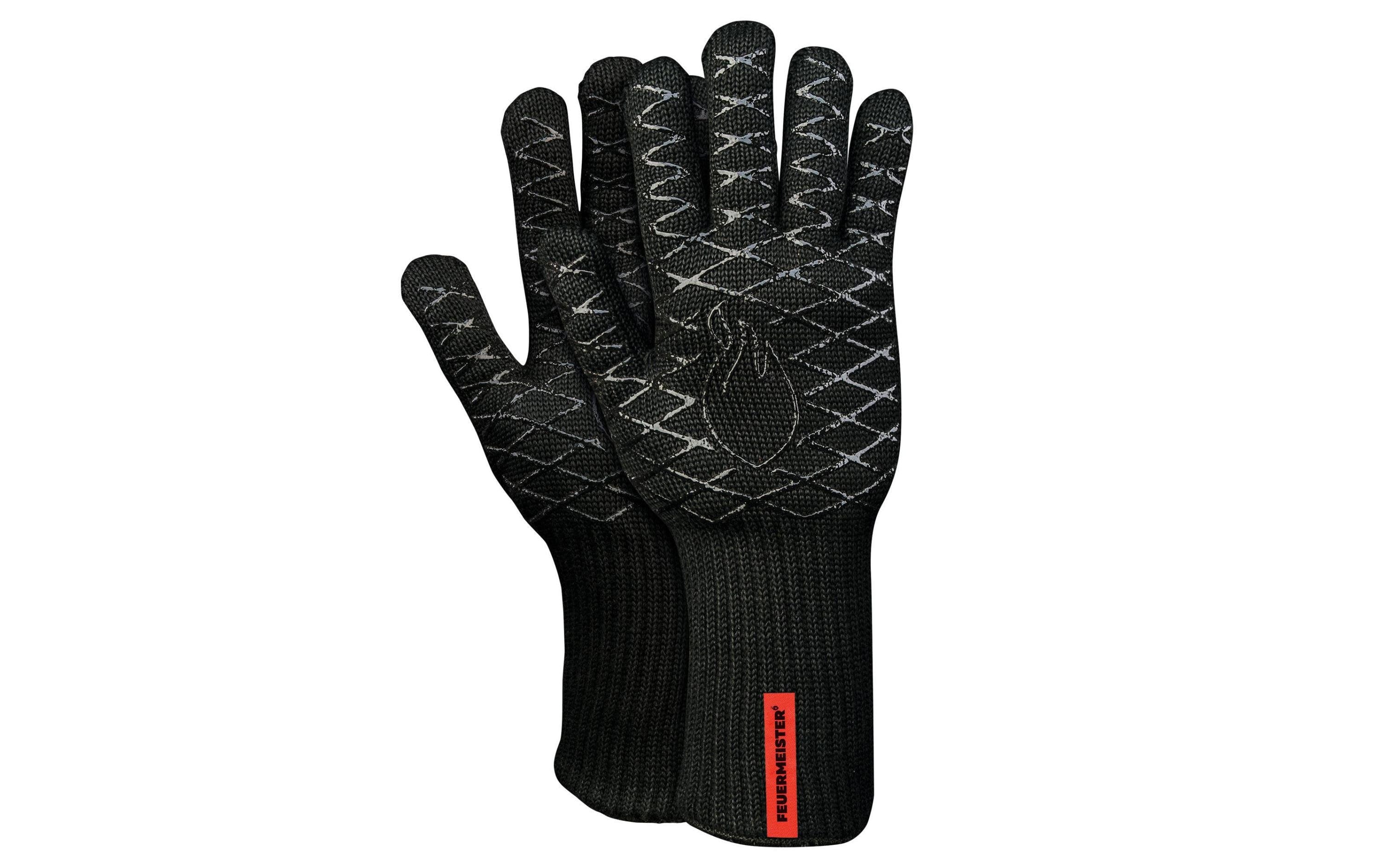 Feuermeister Hitzehandschuhe Aramidfasern 300°C Schwarz Größe 12 Grills & Feuerstellen Feuermeister