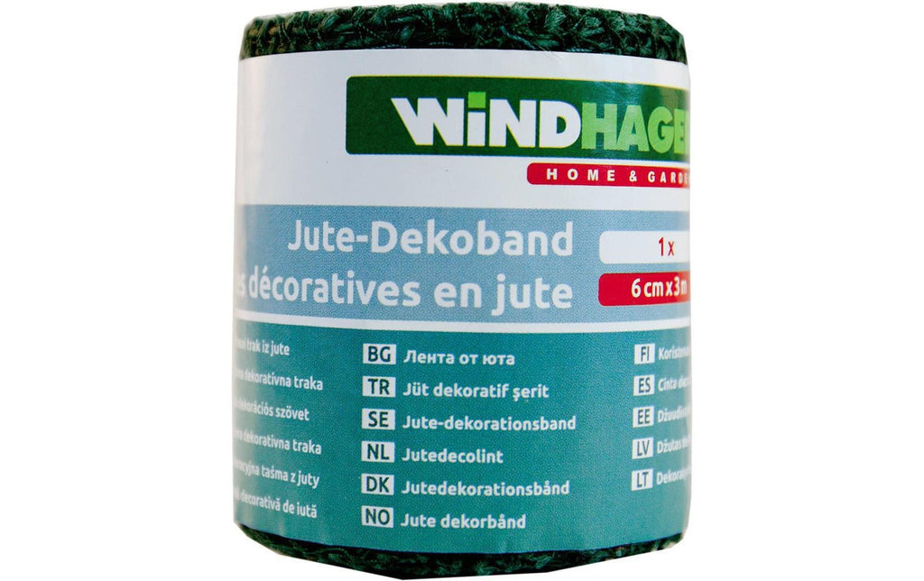 Windhager Jute-Deko-Band 6cmx300m