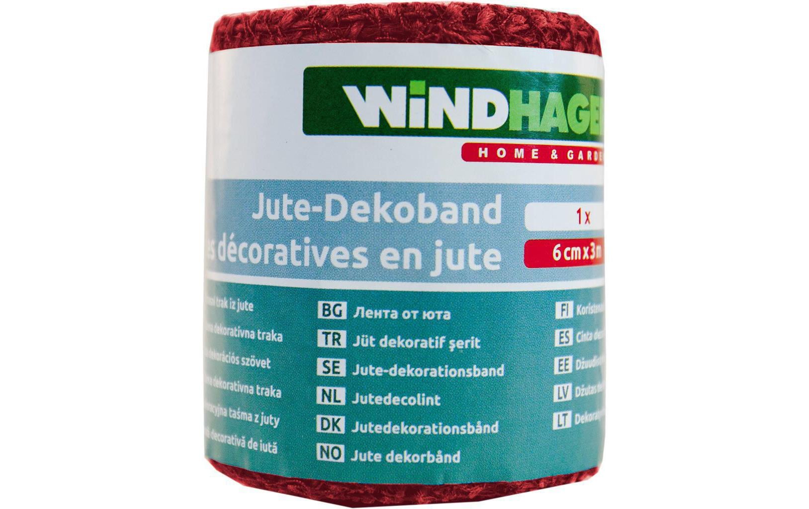 Windhager Jute-Deko-Band 6cmx300m