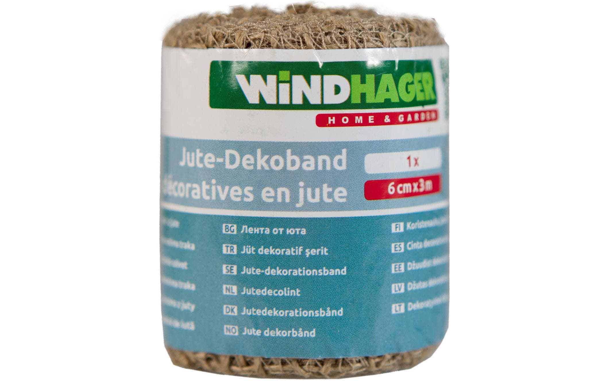 Windhager Jute-Deko-Band 6cmx300m