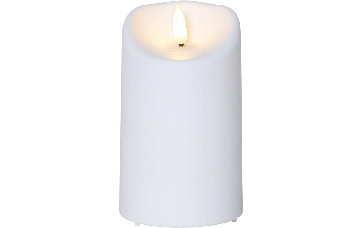 LED-Kerze Pillar Flamme 15 cm batteriebetrieben mit Timer