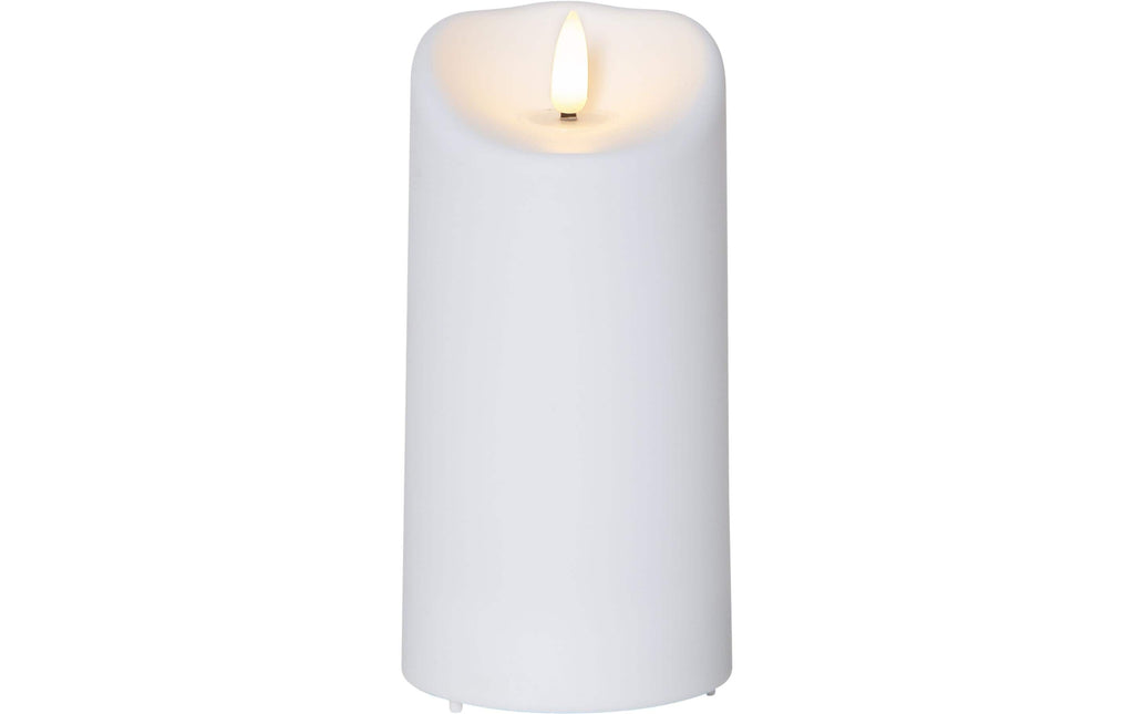 LED-Kerze Pillar Flamme 15 cm batteriebetrieben mit Timer