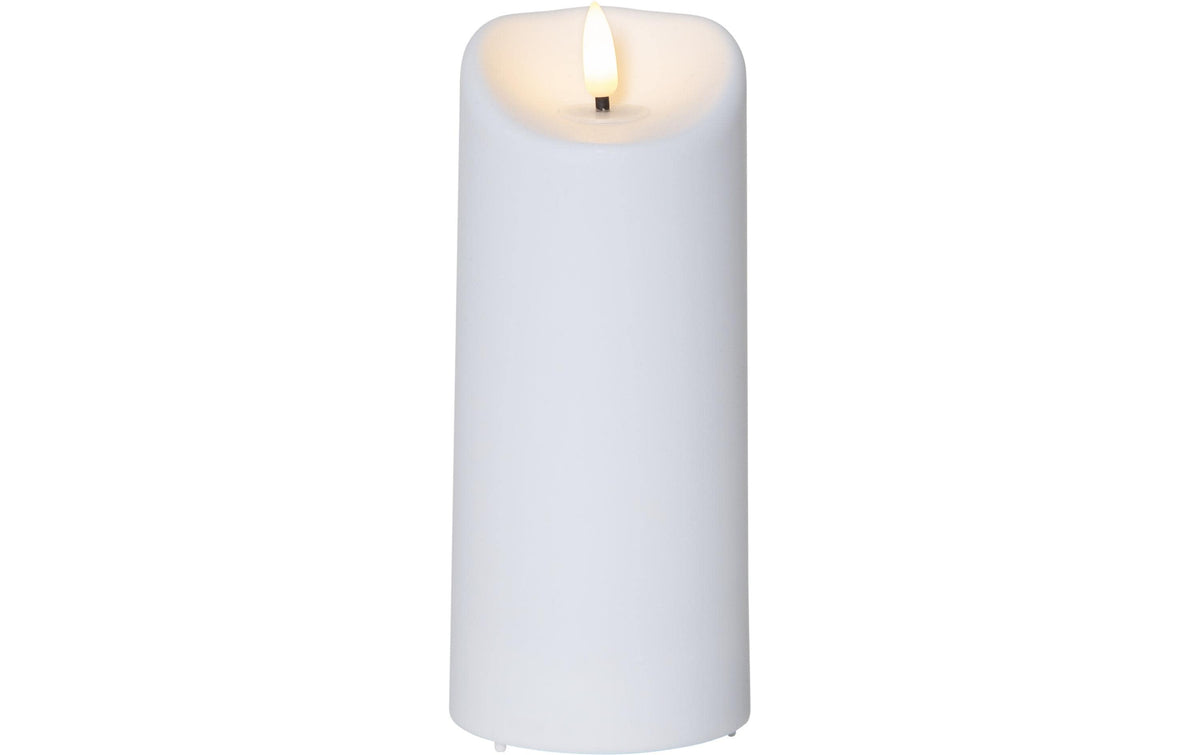 LED-Kerze Pillar Flamme 15 cm batteriebetrieben mit Timer