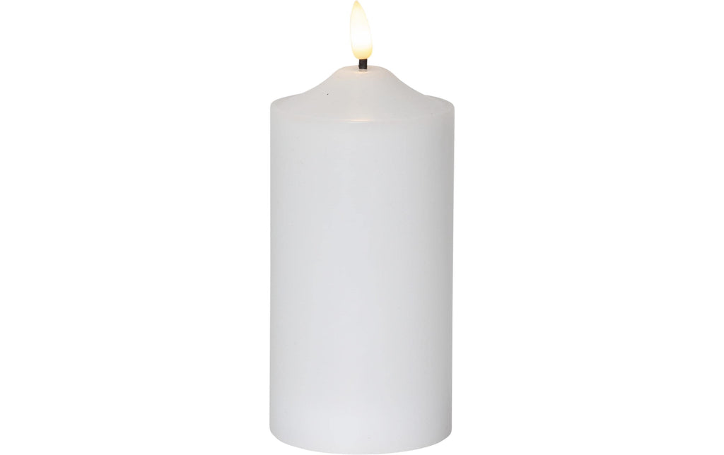 LED-Kerze Pillar Flamme 15 cm batteriebetrieben mit Timer