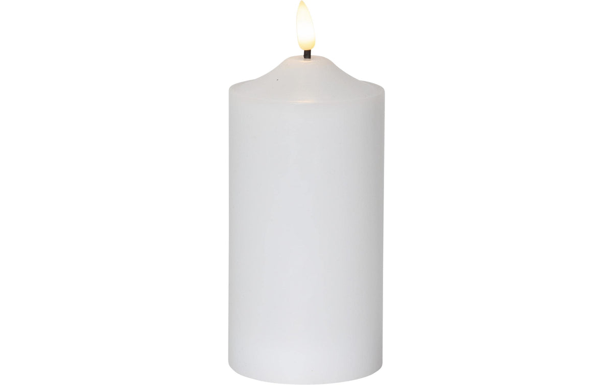 LED-Kerze Pillar Flamme 15 cm batteriebetrieben mit Timer