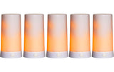 Star Trading LED-Kerzen Set Candle Diner Ø6.8 x 13 cm, Weiss, 5 Stk