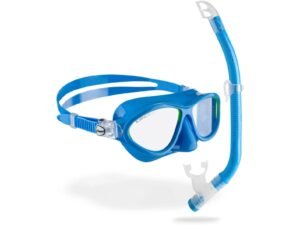 CRESSI Moon + Top Snorkel Combo Light Blue/Lime