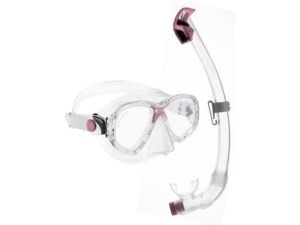 CRESSI Marea Junior + Seal Dry Snorkel Combo Clear/Pink