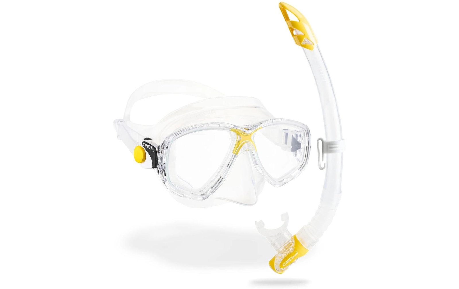 CRESSI Marea + Gamma Snorkel Combo Clear/Yellow
