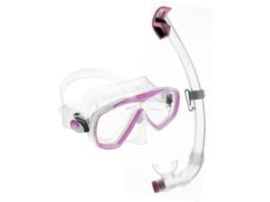 CRESSI Estrella + Seal Dry Snorkel Combo Clear/Pink