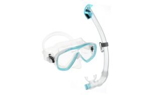 CRESSI Estrella + Seal Dry Snorkel Combo Clear/Aquamarine