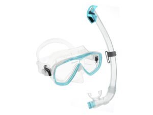 CRESSI Estrella + Seal Dry Snorkel Combo Clear/Aquamarine