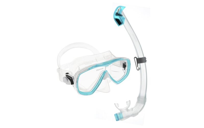 CRESSI Estrella + Seal Dry Snorkel Combo Clear/Aquamarine